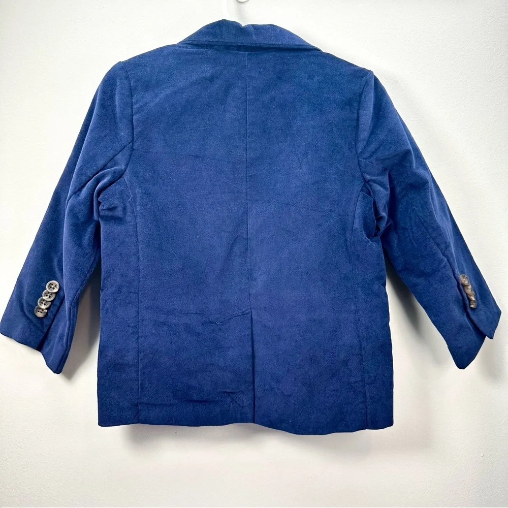 Cat & Jack Blue Velvet Blazer Jacket, Holiday, Formal, 2T